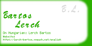 bartos lerch business card